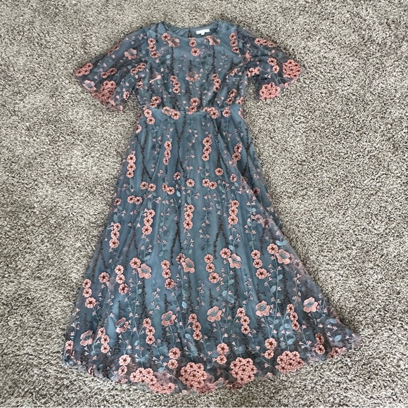 Baltic Born Blue and Pink Floral Maxi Dress - Picture 3 of 10